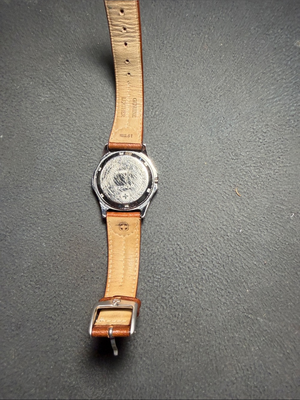 Wenger Men's Tan Leather Strap Watch with White Dial - Picture 3 of 5